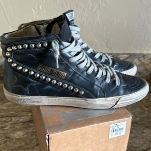 Black Golden Goose slides size 39. Like new